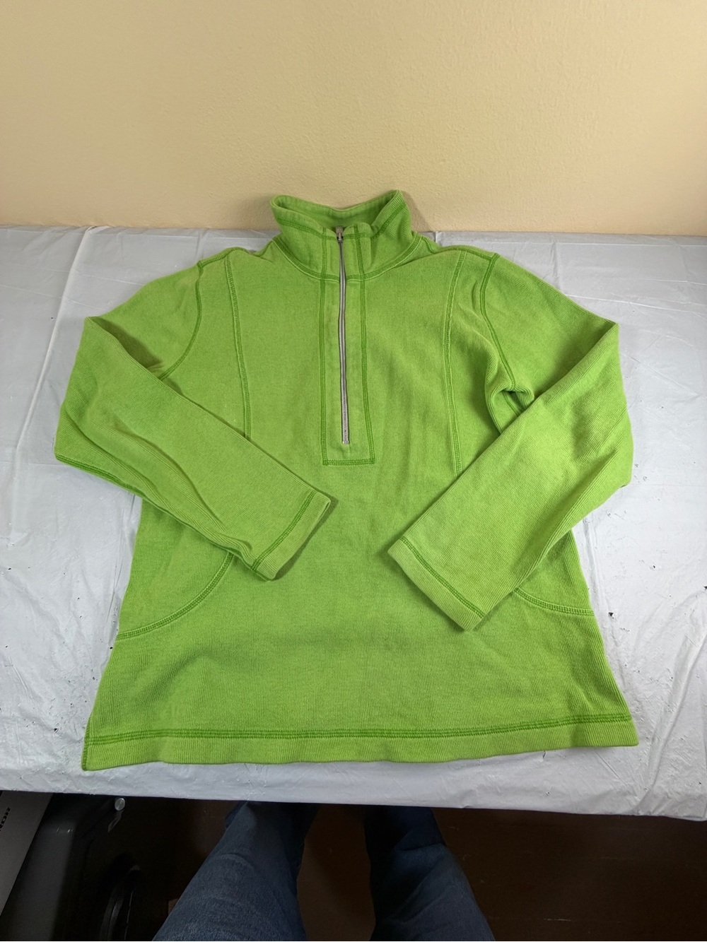 Tommy Bahama Neon Lime Half-Zip Pullover